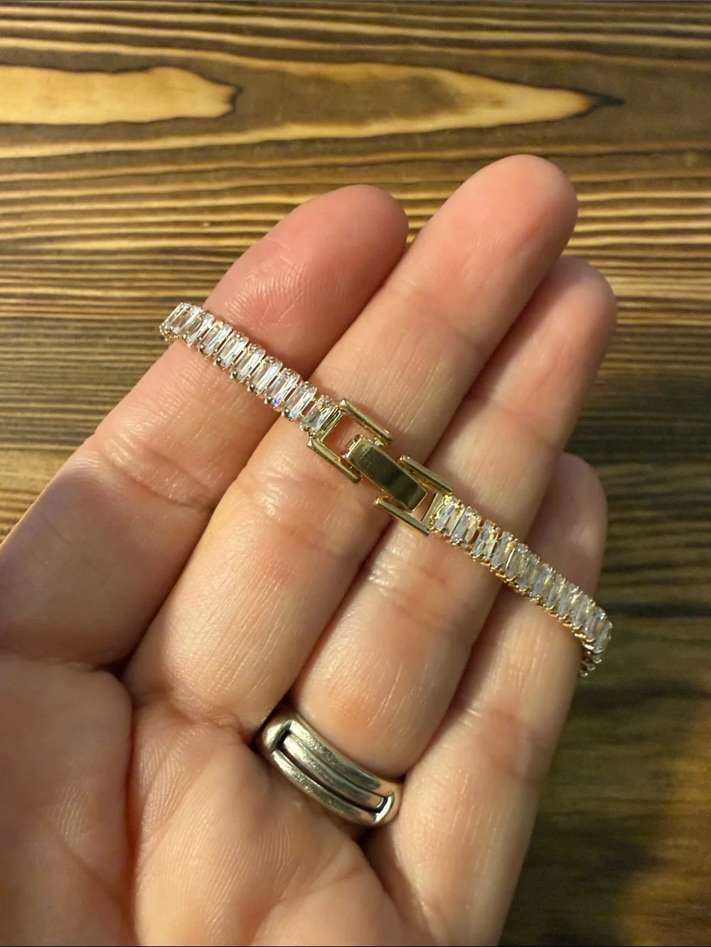 Gold Plated Multicolor Crystal Tennis Bracelet - Gold Tone Women’s Jewelry